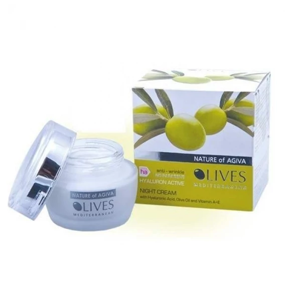 Nature of Agiva Oliva éjszakai arckrém érzékeny bőrre, 30 ml