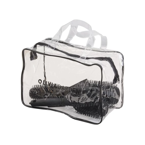 Olivia Garden Expert Blowout Shine Black fekete körkefe szett 25+35+45+55