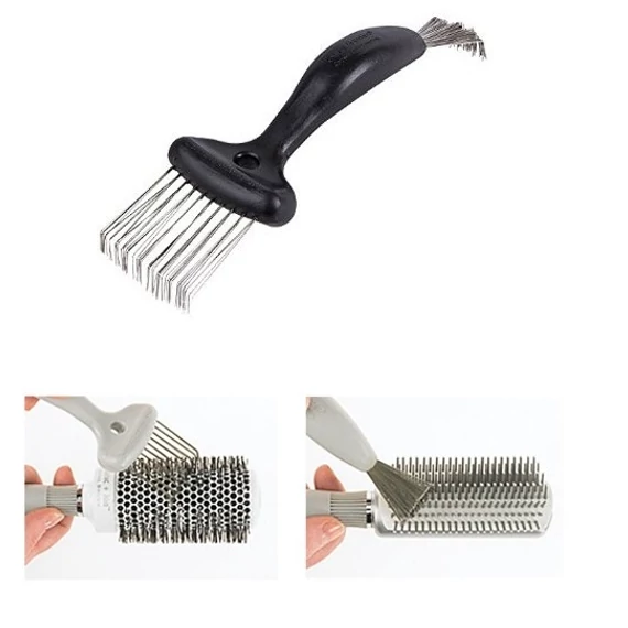 Olivia Garden Ceramic+Ion 2in1 hajkefe tisztító fekete