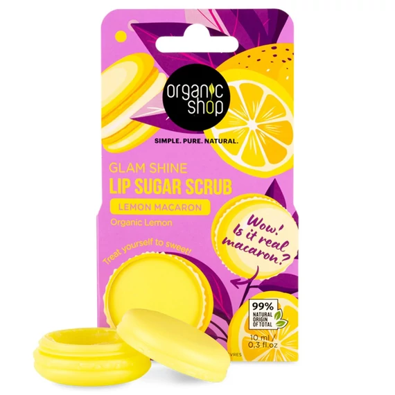 Organic Shop Citromos macaron cukros ajakradír bio citrommal, 10 ml