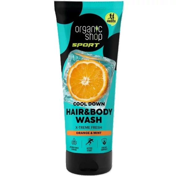 Organic Shop Cool down sampon és tusfürdő naranccsal és mentával, 200 ml