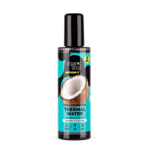 Organic Shop Cool hydration termál testpermet kókuszvízzel és aloe verával, 200 ml
