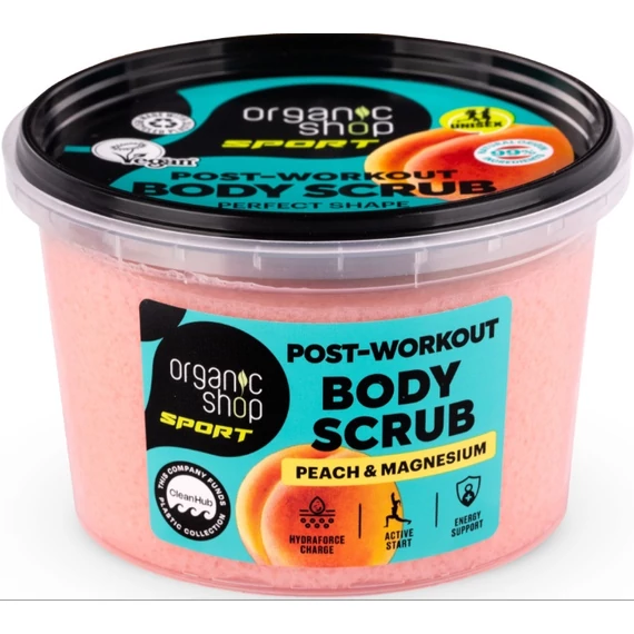 Organic Shop edzés utáni testradír őszibarackkal és magnéziummal, 250 ml