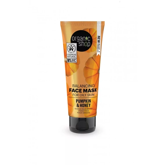 Organic Shop kiegyensúlyozó arcmaszk tökmagolajjal és mézzel, 75 ml