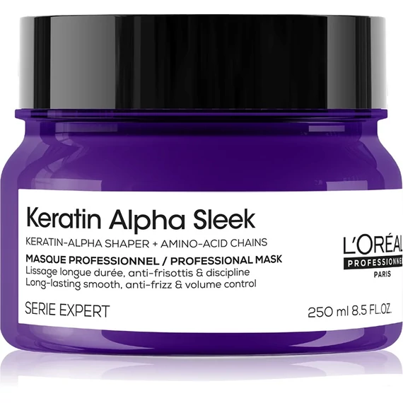 Loreal Serie Expert Keratin Alpha Sleek simitó pakolás, 250 ml