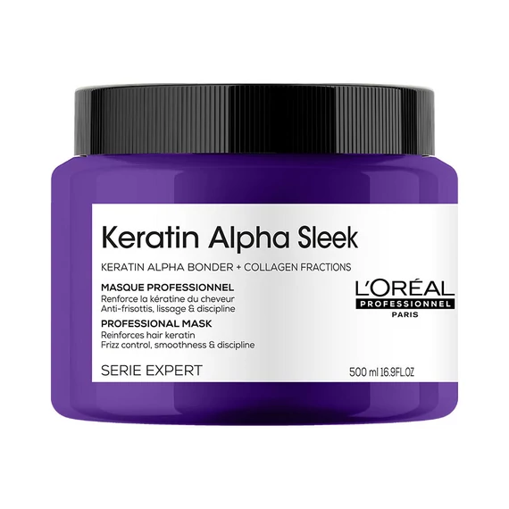 Loreal Serie Expert Keratin Alpha Sleek simitó pakolás, 500 ml