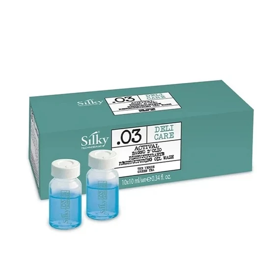 Silky Deli Care Actival rost erősítő olaj ampulla száraz, töredezett hajra, 10x10 ml