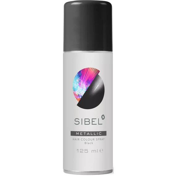 Sibel hajszínező spray metál fekete, 125 ml