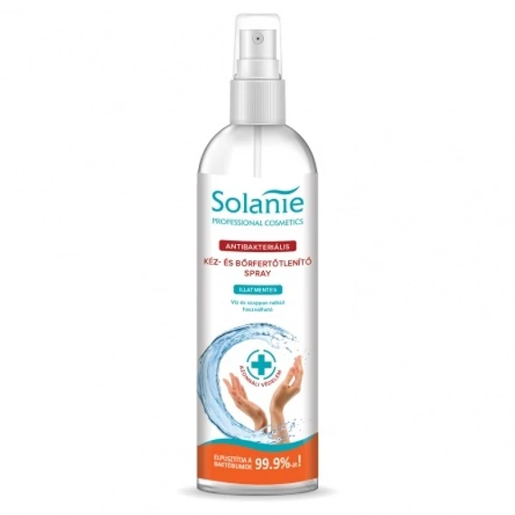 Solanie antibakteriális kéz- és bőrfertőtlenítő spray, 250 ml