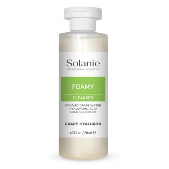 Solanie Szőlő-hialuron habzó lemosó gél, 200 ml