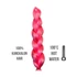 Kép 1/4 - Afro szintetikus 100% kanekalon haj, 60 cm, 85 g, pink